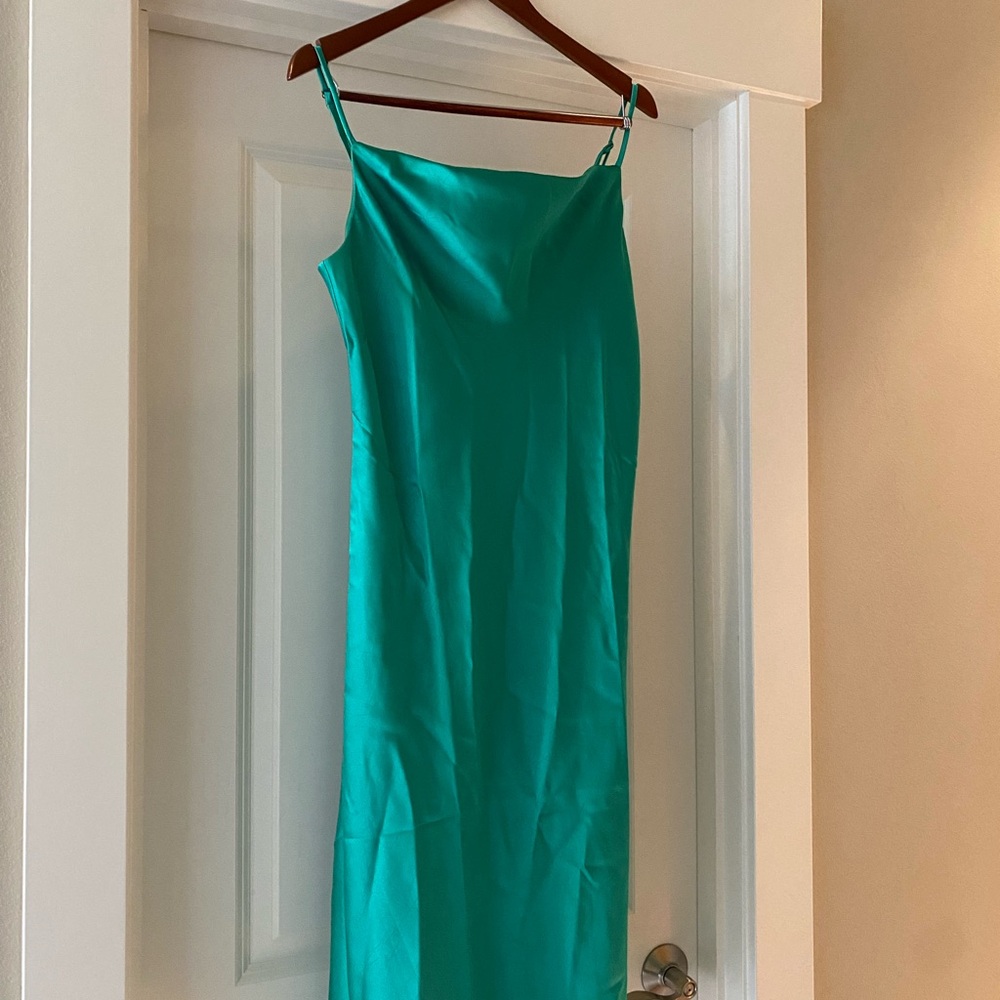 Hatch Maternity Teal Slip Dress